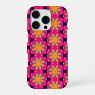 Coque iPhone 16 Pro formes de cercle floral coloré