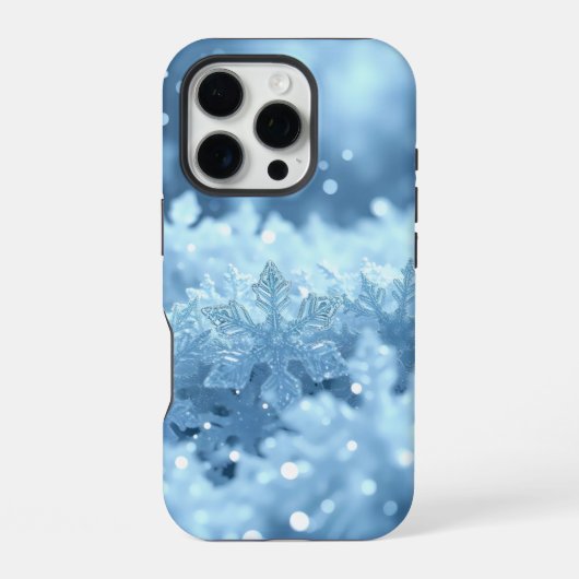 Coque iPhone 16 Pro fractales glacés (Verso)