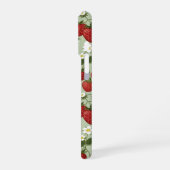 Coque iPhone 16 Pro Fraises sur monogramme vert (Côté gauche)