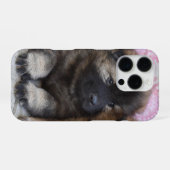 Coque iPhone 16 Pro Funda de iPhone 16 con foto de perrito marrón (Verso Horizontal)