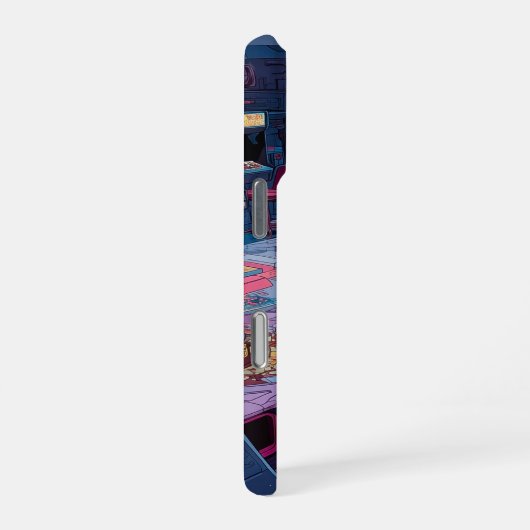 Coque iPhone 16 Pro Futuristic Retro Arcade in Outer Space (Côté droit)