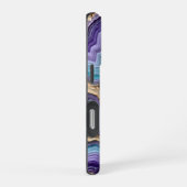 Coque iPhone 16 Pro Géode Abstrait à Veines Dorées (Côté droit)