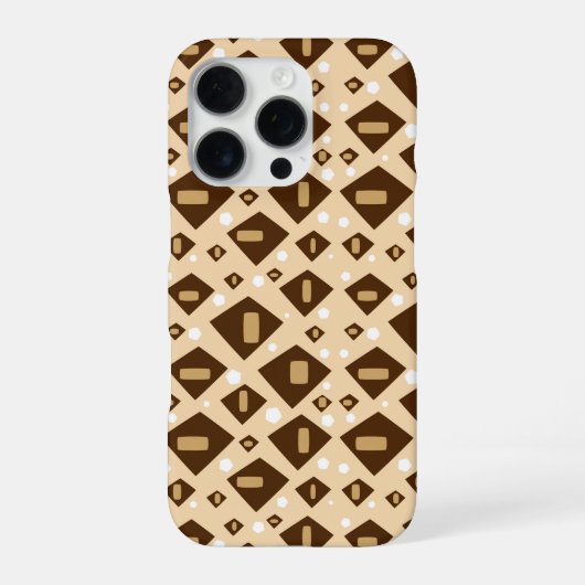 Coque iPhone 16 Pro Géométrie Terreuse (Verso)