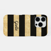 Coque iPhone 16 Pro Gold and Black IPhone 16 Pro Case (Verso Horizontal)