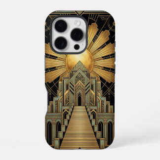 Coque iPhone 16 Pro Golden Art Deco iPhone 16 Pro Case