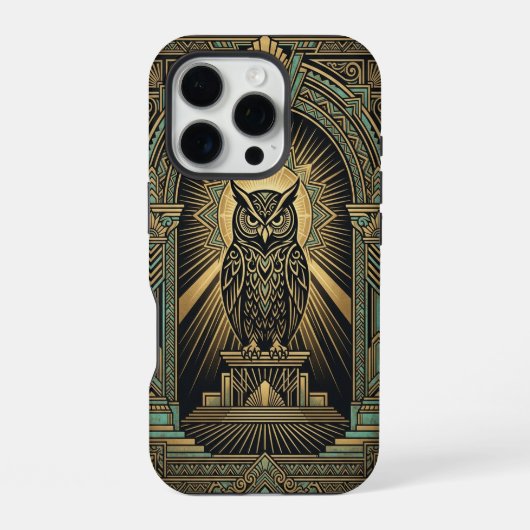 Coque iPhone 16 Pro Golden Owl Guardian | iPhone 16 Pro Case (Verso)