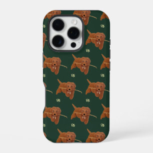 Coque iPhone 16 Pro Goldie Golden Doodle Vert