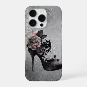 Coque iPhone 16 Pro Gothic Vogue Rose Pâle Passé Mode Stiletto