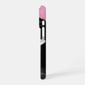 Coque iPhone 16 Pro Graphique moderne sur mesure à la mode Noir rose (Côté gauche)