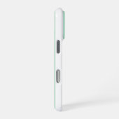 Coque iPhone 16 Pro Green and White Cabana Stripes (Côté droit)