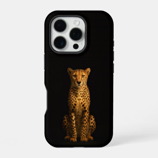 Coque iPhone 16 Pro Guépard élégant Black 4 Luxe iPhone 16 Pro (Verso)