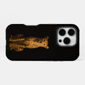 Coque iPhone 16 Pro Guépard élégant Black 4 Luxe iPhone 16 Pro (Verso Horizontal)