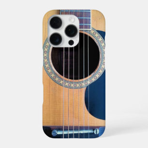 Coque iPhone 16 Pro Guitare Acoustique 6 Cordes Dreadnought Design pou