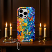 Coque iPhone 16 Pro Happy Flutter : Sourire Psychédélique