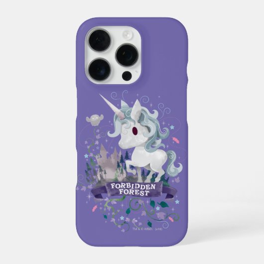 Coque iPhone 16 Pro Harry Potter | Unicorne Graphique Forêt Interdite (Verso)