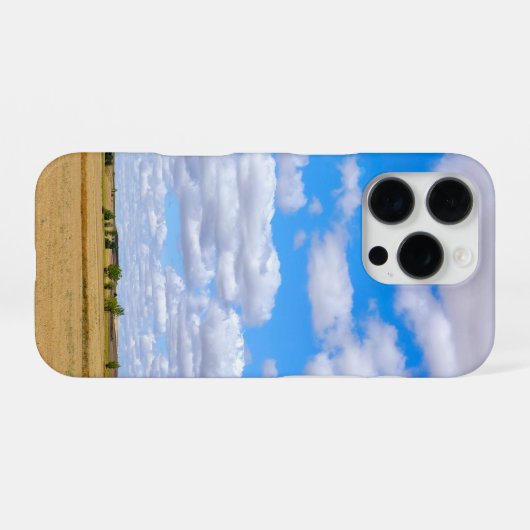 Coque iPhone 16 Pro Harvested wheat fields (Verso Horizontal)