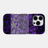 Coque iPhone 16 Pro Hibiscus Puple rayé de la baie de Moloaa (Verso Horizontal)