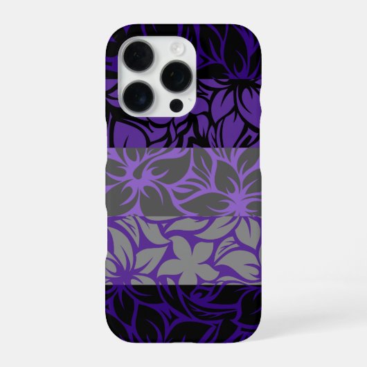 Coque iPhone 16 Pro Hibiscus Puple rayé de la baie de Moloaa (Verso)