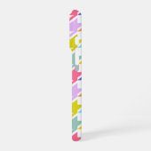 Coque iPhone 16 Pro Houndstooth Multicolor+White Big Motif (Côté gauche)
