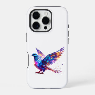 Coque iPhone 16 Pro Impression d'art du colomb blanc de cristal lumine