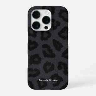 Coque iPhone 16 Pro Impression de panneau noir avec nom