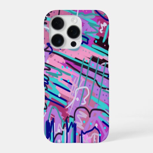 Coque iPhone 16 Pro Impression expressive Purple Dream (Verso)