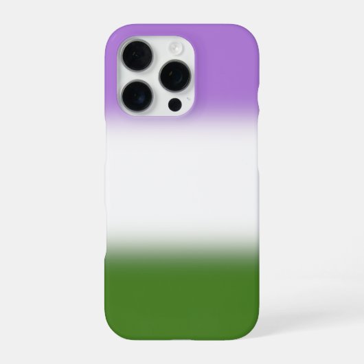 Coque iPhone 16 Pro Indicateur Gradient Genderqueer Pride - Indicateur (Verso)