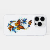 Coque iPhone 16 Pro Infinité de papillons monarques (Verso Horizontal)