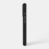 Coque iPhone 16 Pro Initiales Monogramme Noir Moderne Contemporain (Côté gauche)