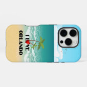 Coque iPhone 16 Pro J'aime Orlando, Floride (Verso Horizontal)
