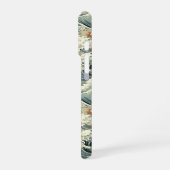 Coque iPhone 16 Pro Japanese Wave Pattern Monogrammed (Côté gauche)