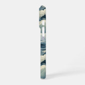 Coque iPhone 16 Pro Japanese Waves Pattern Monogrammed (Côté gauche)