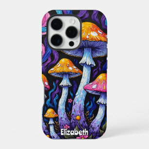 Coque iPhone 16 Pro Jardin de Champignons Fantastique