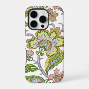 Coque iPhone 16 Pro Jardin de Paisley Broderie Florale Stylisée