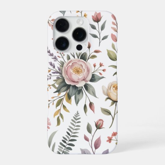 Coque iPhone 16 Pro Jardin de Roses Rouges (Verso)