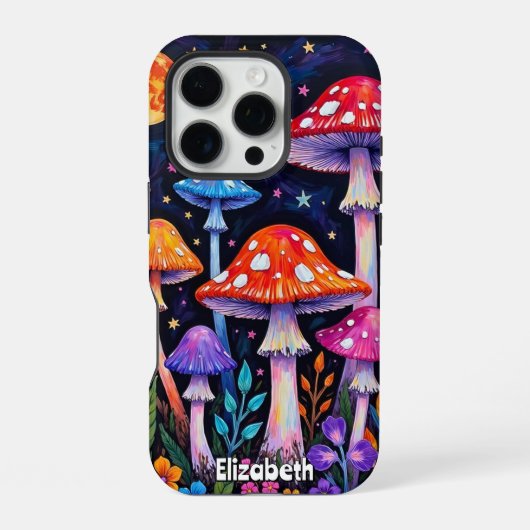 Coque iPhone 16 Pro Jardin psychédélique (Verso)