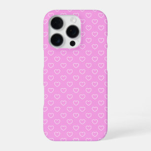 Coque iPhone 16 Pro Joli motif rose et blanc mignon