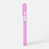 Coque iPhone 16 Pro Joli motif rose et blanc mignon (Côté gauche)