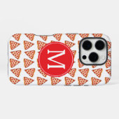 Coque iPhone 16 Pro Jolies initiales personnalisées motif pizza (Verso Horizontal)