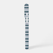 Coque iPhone 16 Pro Jolies rayures bleu gris (Côté gauche)