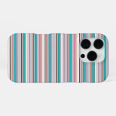 Coque iPhone 16 Pro Jolies rayures grises aqua (Verso Horizontal)