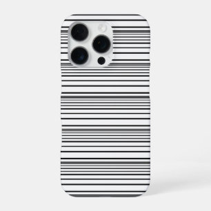 Coque iPhone 16 Pro Jolies rayures noires et blanches