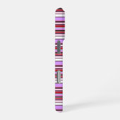 Coque iPhone 16 Pro Jolies rayures rouge violet (Côté droit)