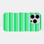 Coque iPhone 16 Pro Jolies rayures vert aqua (Verso Horizontal)