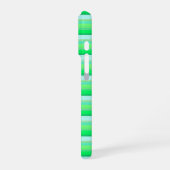 Coque iPhone 16 Pro Jolies rayures vert aqua (Côté gauche)