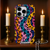 Coque iPhone 16 Pro Jungle Texturé : Impression Léopard Tourbillonnant