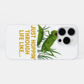 Coque iPhone 16 Pro "Just Hoppin’ Funny Grasshopper Art" (Verso Horizontal)