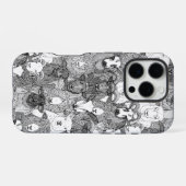 Coque iPhone 16 Pro juste moutons noir blanc (Verso Horizontal)