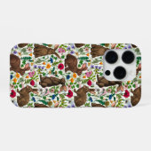 Coque iPhone 16 Pro Lapins et fleur sauvage (Verso Horizontal)