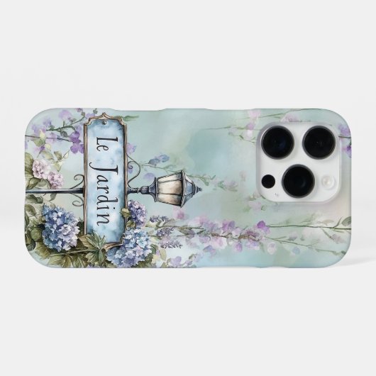 Coque iPhone 16 Pro Le Jardin (jardin) Plutôt Fleurs violettes (Verso Horizontal)